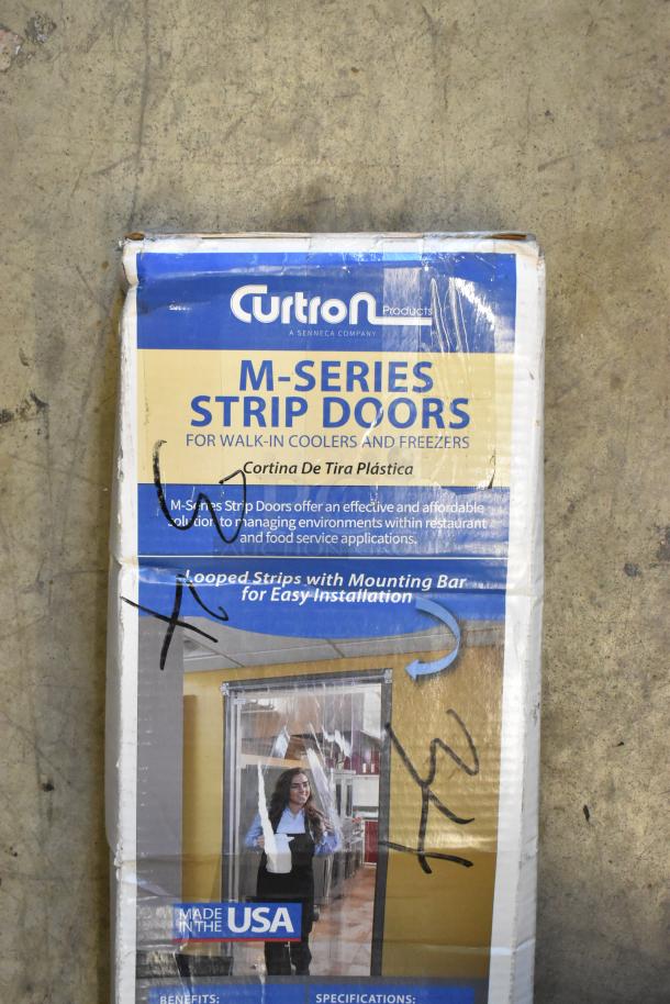 BRAND NEW Curtron M108-PR-3480 34" x 80" strip door box with scratches. For walk-in coolers/freezers. Made in USA.