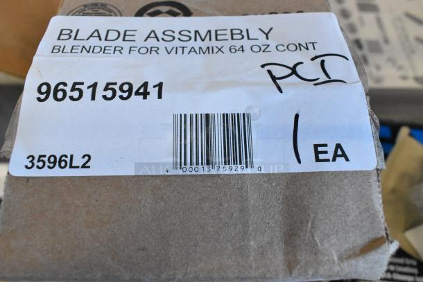 Vitamix 96515941 blade assembly for XL 64 oz blender container, brand new, visible label with barcode.