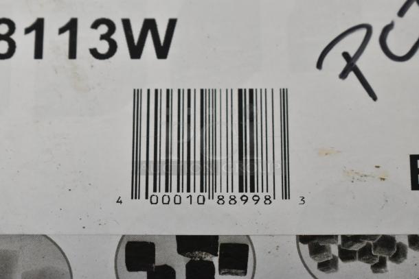 Brand new Robot Coupe 28113W 9/16" dicing kit. Scratch and dent condition. Bar code visible on packaging.