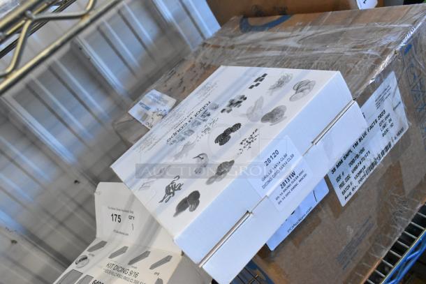 Brand new Robot Coupe 28113W 9/16" Dicing Kit, showing boxed, slight scratch and dent condition, labeled for auction.