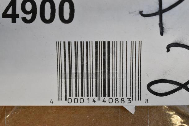 Barcode and label for Garland 2224900 Broiler Radiants, cast material, marked as "brand new scratch and dent."