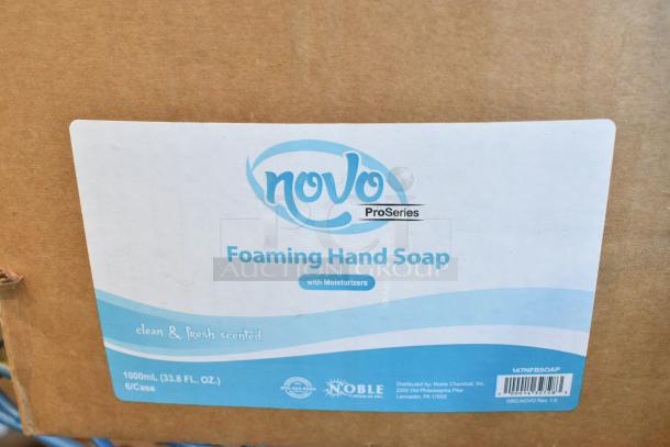 New Novo 147NFBSOAP Foaming Hand Soap box, 1000mL each, 6/case, clean scent, includes moisturizer.