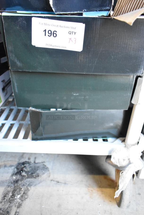 Boxes labeled "196 QTY 3," containing 3 new AvaMix 928IBMD10DX immersion blenders. 10-inch, variable speed, 3/4 hp.