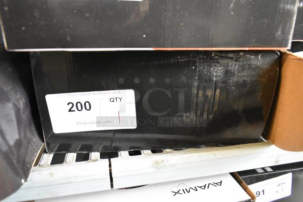 Box of a brand new AvaMix 928IBHD18 18" heavy-duty immersion blender, 1 1/4 hp, 120V, with scratch and dent condition, 200 QTY label.