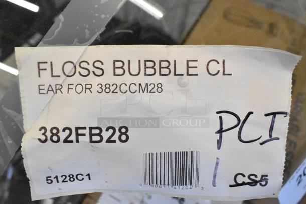Carnival King 382FB28 Floss Bubble for CCM28 Machine, new scratch and dent, label shows product code and barcode.