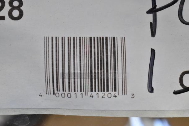 Barcode and handwritten markings on Carnival King 382FB28 Floss Bubble packaging.