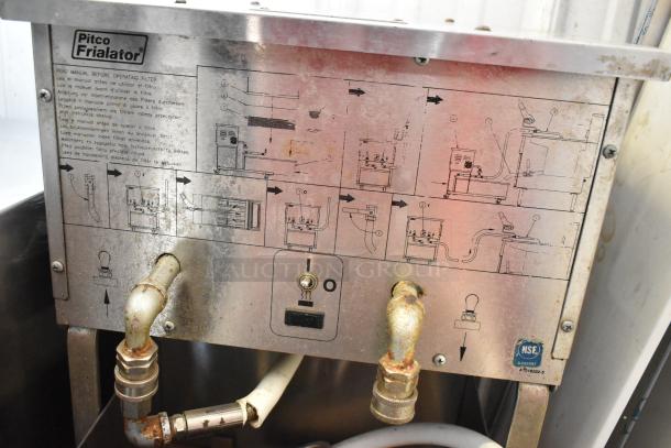 Pitco Frialator stainless steel commercial fryer oil filtration system on casters; 115V, 1 phase, NSF certified.