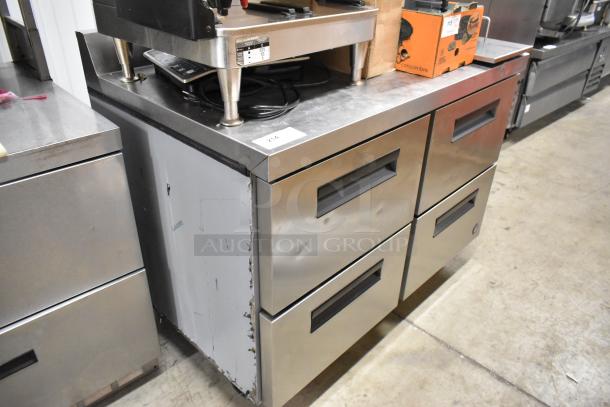 2018 Hoshizaki CRMF48-WD4 stainless steel 4-drawer cooler on casters. 115 volts, 1 phase, commercial use, minor wear.