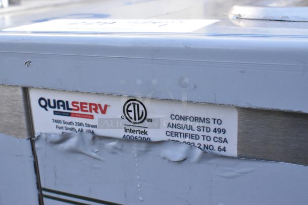 Brand new QualServ stainless steel portable sink with commercial casters, scratch and dent. ETL listed, ANSI/UL 499 compliant.