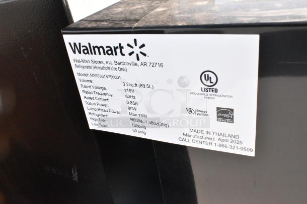 5 mini coolers including MS553614756001, Magic Chef HMBR350BE1, Hisense RT32D6ASE. 115V, 1 Phase. UL listed label visible.