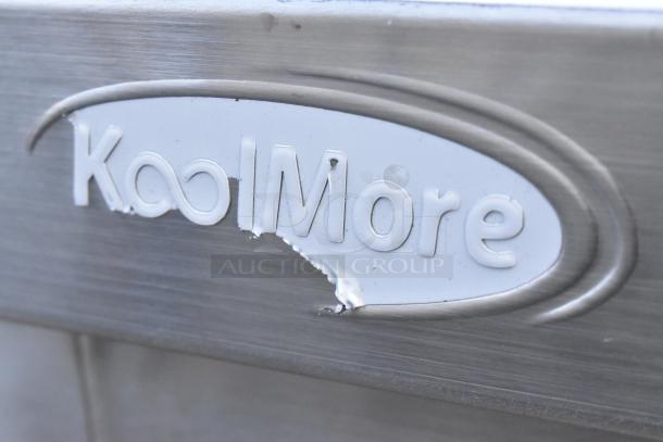 Koolmore KM-WMC-1560-S stainless steel kitchen wall cabinet with hinged doors, 60 inches wide, brand new with minor dents.