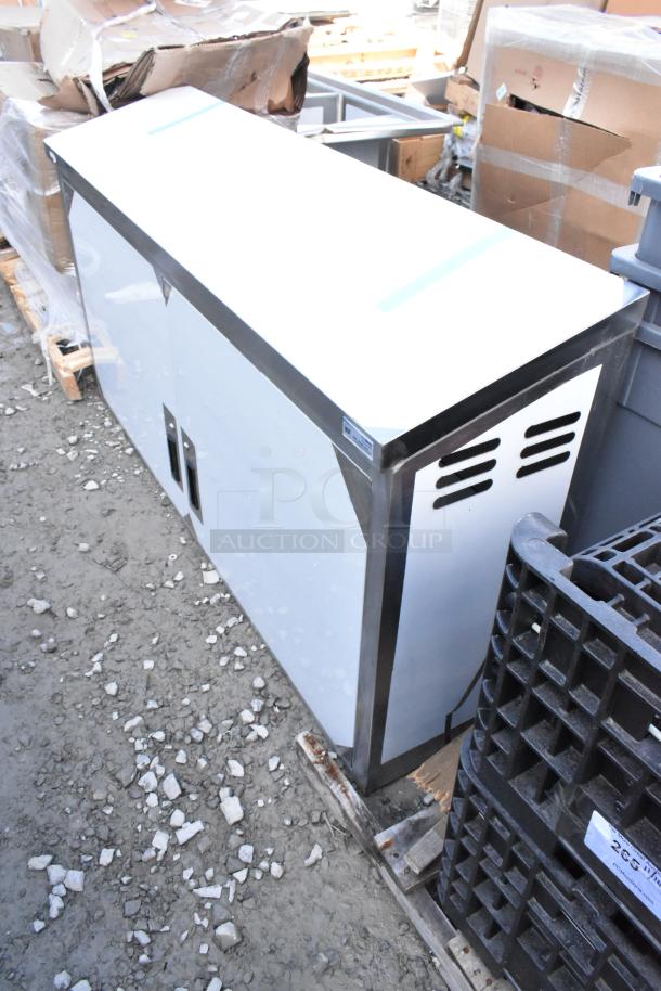 BRAND NEW SCRATCH AND DENT Koolmore KM-WMC-1560-S 60" stainless steel kitchen wall cabinet with hinged doors.