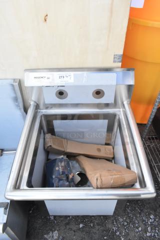 BRAND NEW SCRATCH AND DENT! Regency 600S11818 Stainless Steel Single Bay Sink. - Item #1218794