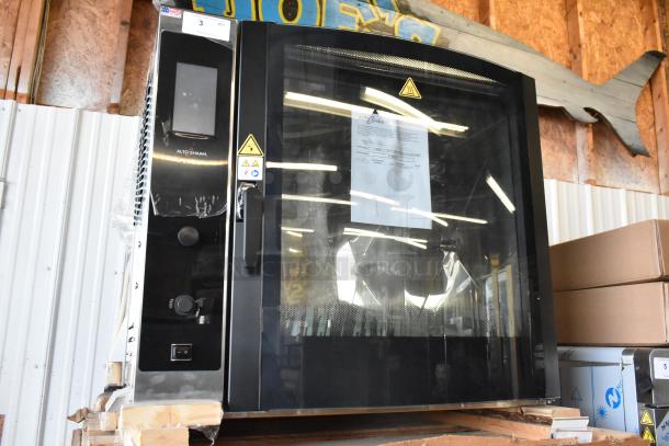BRAND NEW 2022 Alto Shaam AR-7T Stainless Steel 7 Spit Rotisserie Oven; 380-415V, 1 Phase, in original packaging.