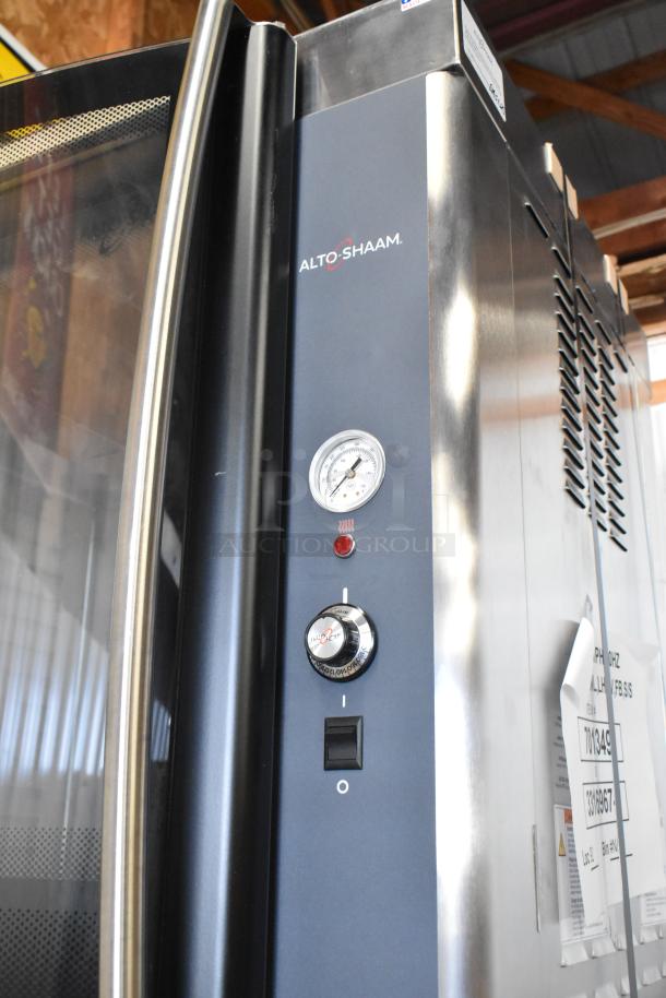 BRAND NEW Alto Shaam AR-7H, stainless steel commercial heated cabinet, 8-pan capacity, with Halo Heat controls visible.