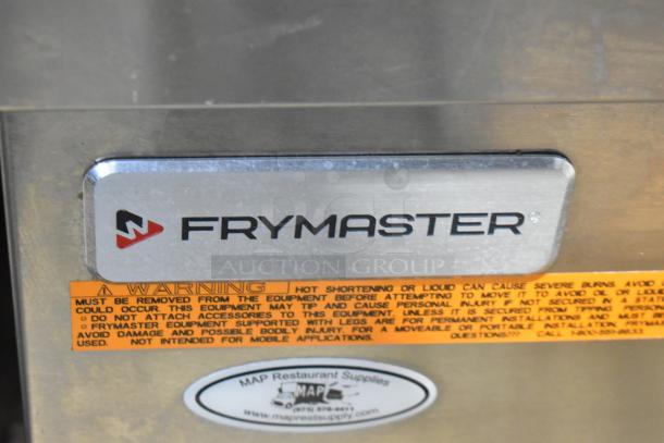 2021 Frymaster FPPH455CSE Stainless Steel Commercial Floor Style Natural Gas Powered 4 Bay Deep Fat Fryer w/ 8 Metal Fry Baskets and Filtration System on Commercial Casters. 80,000 BTU. - Image 4 of 18