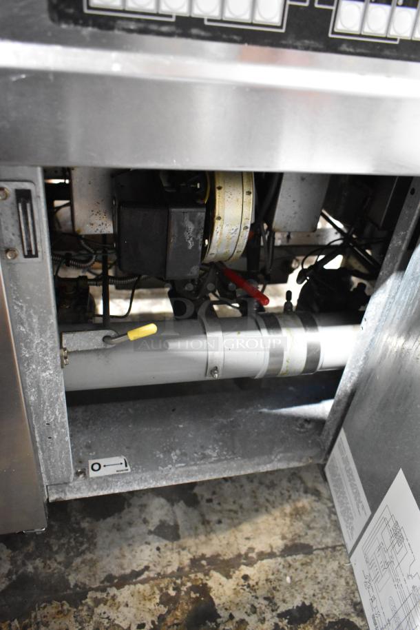 2021 Frymaster FPPH455CSE Stainless Steel Commercial Floor Style Natural Gas Powered 4 Bay Deep Fat Fryer w/ 8 Metal Fry Baskets and Filtration System on Commercial Casters. 80,000 BTU. - Image 12 of 18