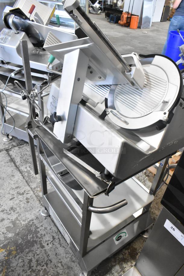 2019 Bizerba GSP H Stainless Steel Commercial Countertop Meat Slicer on Equipment Stand. 115 Volts, 1 Phase. - Image 2 of 8