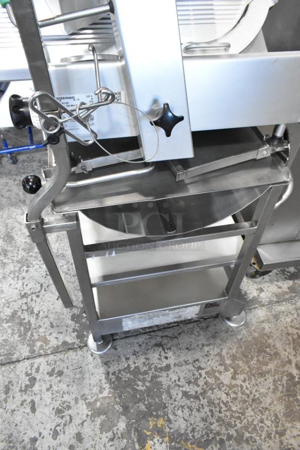 2019 Bizerba GSP H Stainless Steel Commercial Countertop Meat Slicer on Equipment Stand. 115 Volts, 1 Phase. - Image 7 of 8