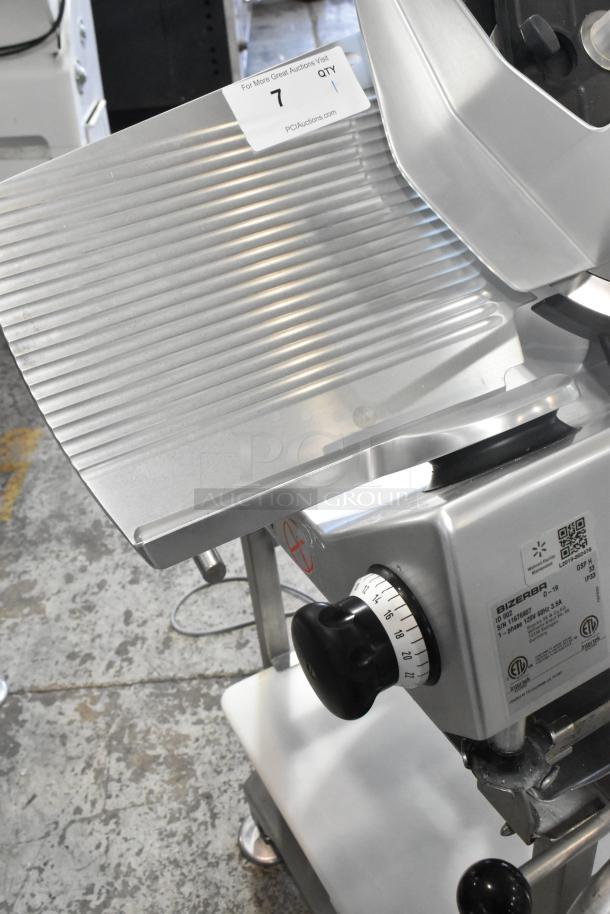 2019 Bizerba GSP H Stainless Steel Commercial Countertop Meat Slicer on Equipment Stand. 115 Volts, 1 Phase. - Image 3 of 10