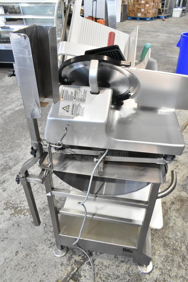 2019 Bizerba GSP H Stainless Steel Commercial Countertop Meat Slicer on Equipment Stand. 115 Volts, 1 Phase. - Image 6 of 10