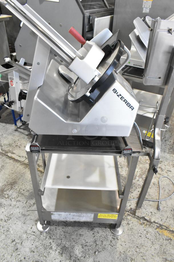 2019 Bizerba GSP H Stainless Steel Commercial Countertop Meat Slicer on Equipment Stand. 115 Volts, 1 Phase. - Image 7 of 10