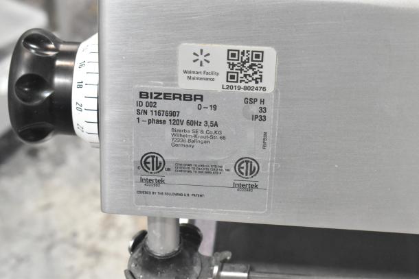 2019 Bizerba GSP H Stainless Steel Commercial Countertop Meat Slicer on Equipment Stand. 115 Volts, 1 Phase. - Image 10 of 10