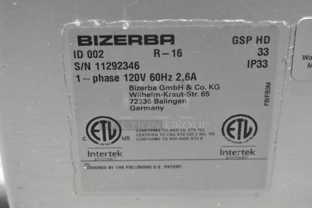 2016 Bizerba GSP HD Stainless Steel Commercial Countertop Meat Slicer. 115 Volts, 1 Phase. - Image 7 of 7