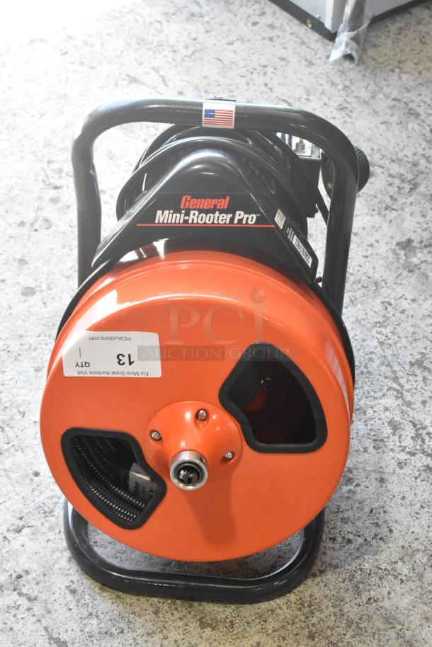 BRAND NEW SCRATCH AND DENT! General Mini Rooter Pro Drain Cleaning Machine with Flexicore Cable and Cutter Set. 120 Volts, 1 Phase. - Image 3 of 8