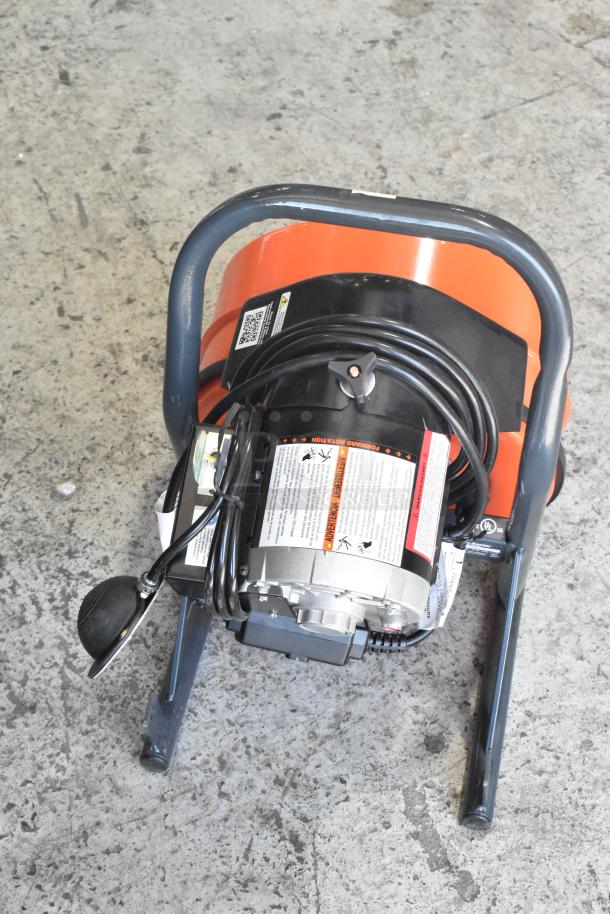 BRAND NEW SCRATCH AND DENT! General Mini Rooter Pro Drain Cleaning Machine with Flexicore Cable and Cutter Set. 120 Volts, 1 Phase. - Image 6 of 8
