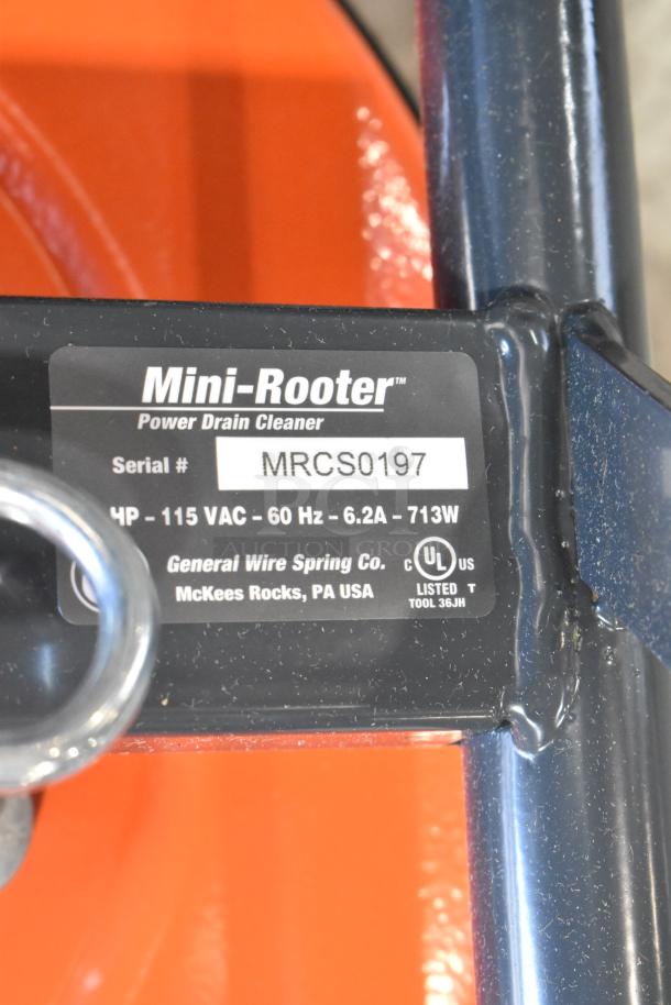 BRAND NEW SCRATCH AND DENT! General Mini Rooter Pro Drain Cleaning Machine with Flexicore Cable and Cutter Set. 120 Volts, 1 Phase. - Image 8 of 8
