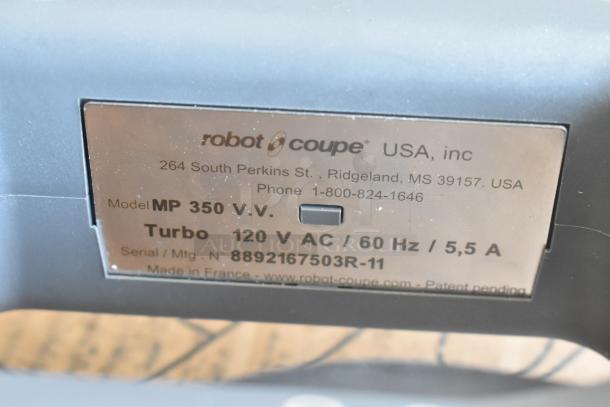 BRAND NEW SCRATCH AND DENT! Robot Coupe MP 350 VV Turbo 14" Variable Speed Immersion Blender - 1 HP. 120 Volts, 1 Phase. - Image 10 of 10