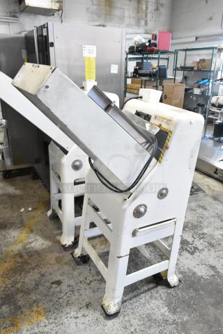 Oliver 797-32NC Metal Commercial Floor Style Bread Loaf Slicer. 115 Volts, 1 Phase.