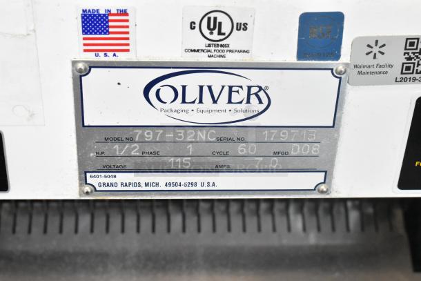 Oliver 797-32NC Metal Commercial Floor Style Bread Loaf Slicer. 115 Volts, 1 Phase. - Image 8 of 8