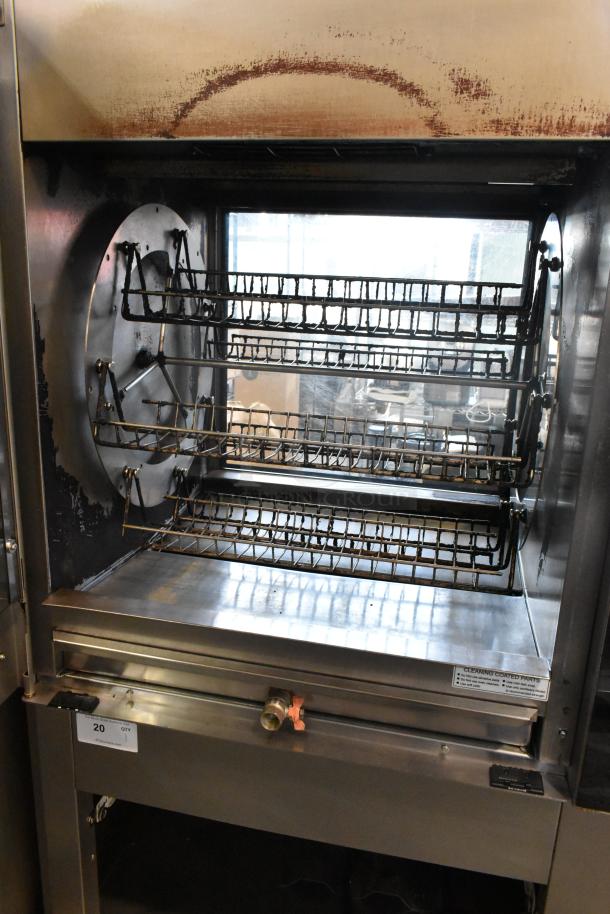 Fri-jado TDR 7-P Stainless Steel Commercial Floor Style Electric Powered Rotisserie Oven on Commercial Casters. 208 Volts, 3 Phase. - Image 6 of 9