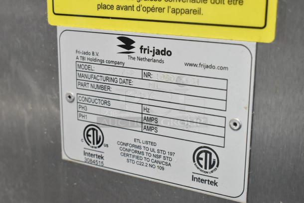 Fri-jado TDR 7-P Stainless Steel Commercial Floor Style Electric Powered Rotisserie Oven on Commercial Casters. 208 Volts, 3 Phase. - Image 8 of 9