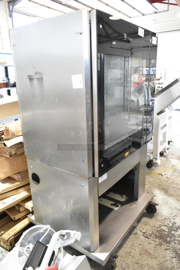 Fri-jado TDR 7-P Stainless Steel Commercial Floor Style Electric Powered Rotisserie Oven on Commercial Casters. 208 Volts, 3 Phase. - Image 2 of 7