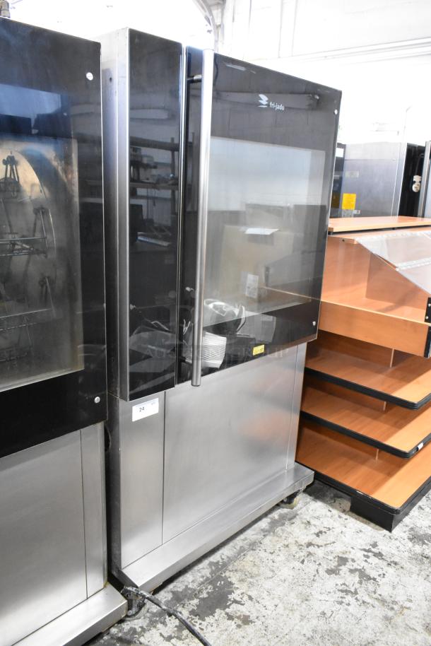 Fri-jado TDR 7-P Stainless Steel Commercial Floor Style Electric Powered Rotisserie Oven on Commercial Casters. 208 Volts, 3 Phase. - Image 1 of 7