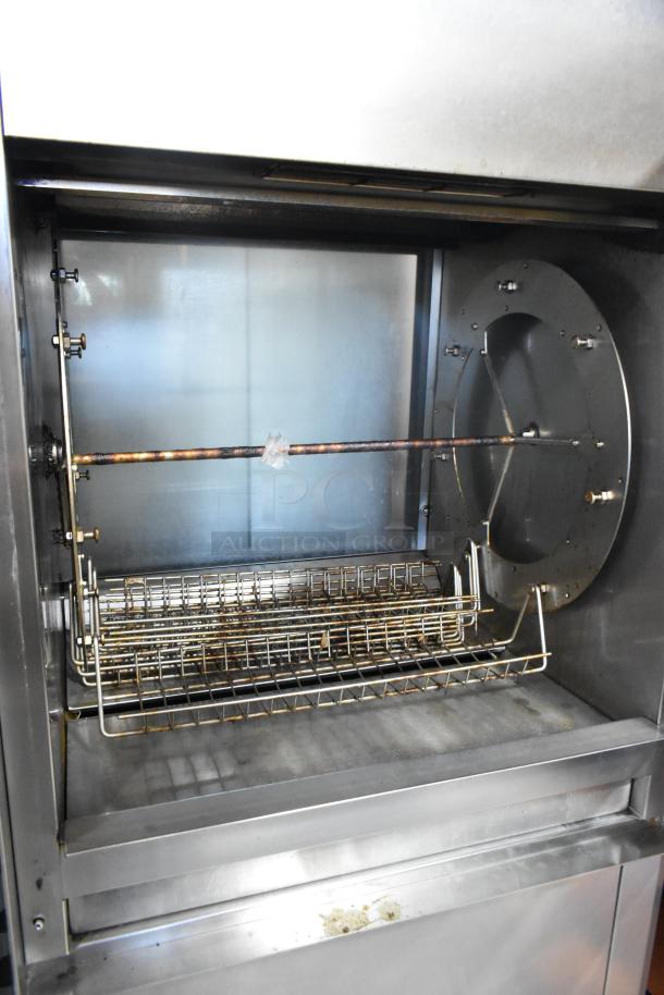 Fri-jado TDR 7-P Stainless Steel Commercial Floor Style Electric Powered Rotisserie Oven on Commercial Casters. 208 Volts, 3 Phase. - Image 6 of 7