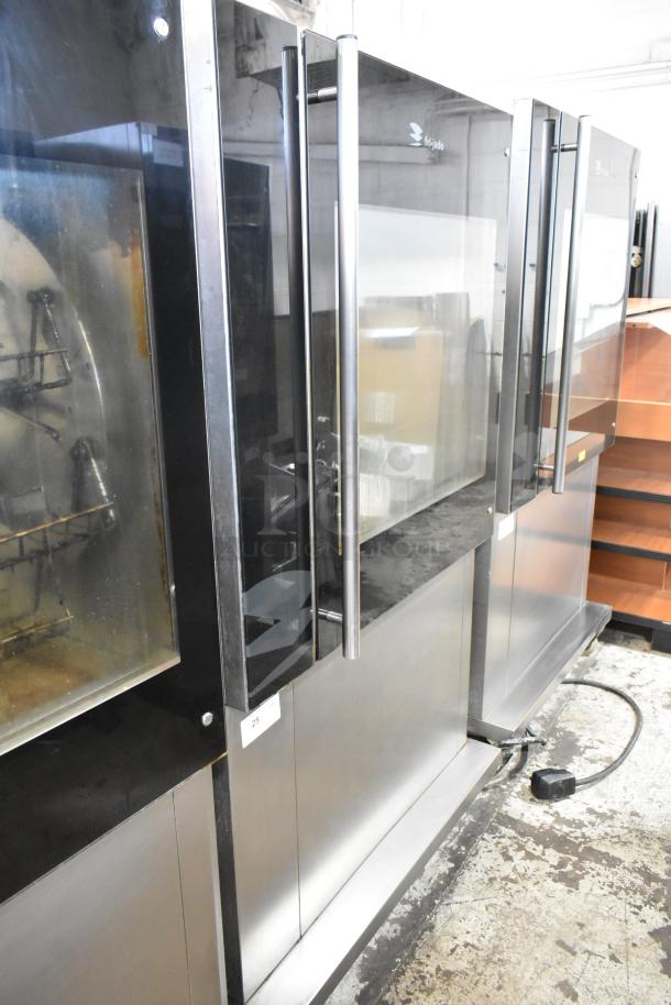 Fri-jado TDR 7-P Stainless Steel Commercial Floor Style Electric Powered Rotisserie Oven on Commercial Casters. 208 Volts, 3 Phase. - Image 1 of 6