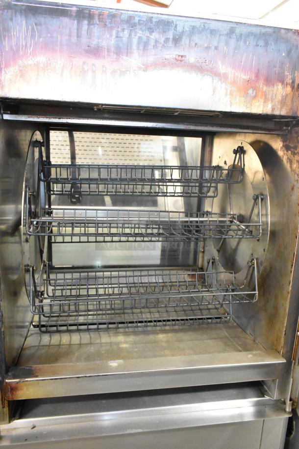 Fri-jado TDR 7-P Stainless Steel Commercial Floor Style Electric Powered Rotisserie Oven on Commercial Casters. 208 Volts, 3 Phase. - Image 5 of 6