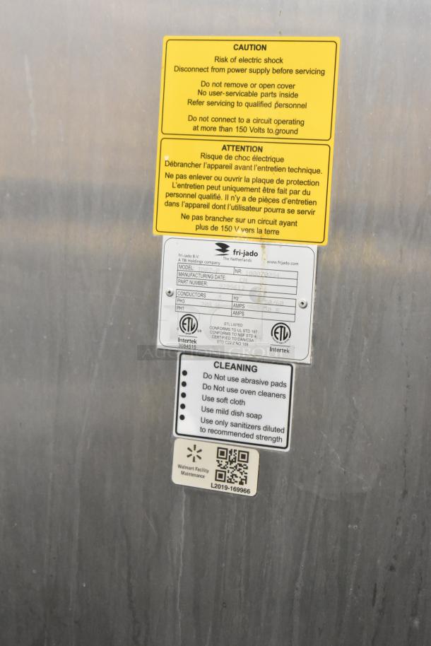 Fri-jado TDR 7-P Stainless Steel Commercial Floor Style Electric Powered Rotisserie Oven on Commercial Casters. 208 Volts, 3 Phase. - Image 7 of 7