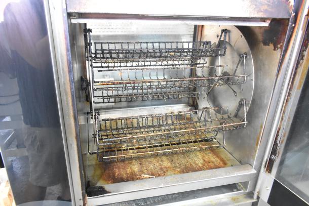 Fri-jado TDR 7-P Stainless Steel Commercial Floor Style Electric Powered Rotisserie Oven on Commercial Casters. 208 Volts, 3 Phase. - Image 3 of 6