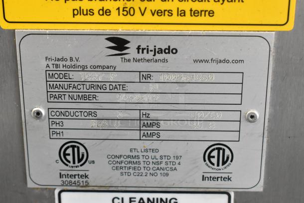 Fri-jado TDR 7-P Stainless Steel Commercial Floor Style Electric Powered Rotisserie Oven on Commercial Casters. 208 Volts, 3 Phase. - Image 5 of 6