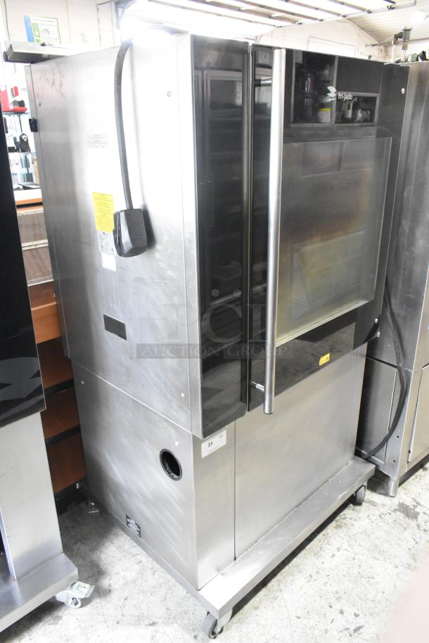 Fri-jado TDR7-P Stainless Steel Commercial Floor Style Electric Powered Rotisserie Oven on Commercial Casters. 208 Volts, 3 Phase. - Image 3 of 7
