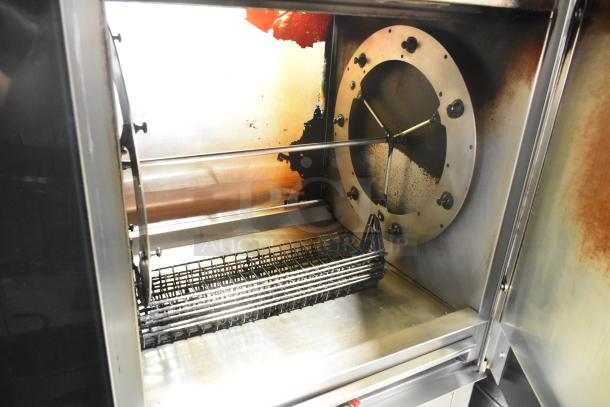 Fri-jado TDR7-P Stainless Steel Commercial Floor Style Electric Powered Rotisserie Oven on Commercial Casters. 208 Volts, 3 Phase. - Image 5 of 7