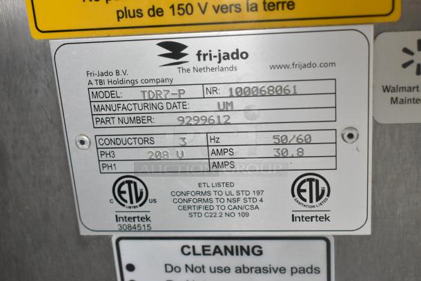 Fri-jado TDR7-P Stainless Steel Commercial Floor Style Electric Powered Rotisserie Oven on Commercial Casters. 208 Volts, 3 Phase. - Image 6 of 7