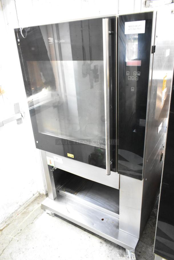Fri-jado TDR7-P Stainless Steel Commercial Floor Style Electric Powered Rotisserie Oven on Commercial Casters. 208 Volts, 3 Phase. - Image 1 of 6