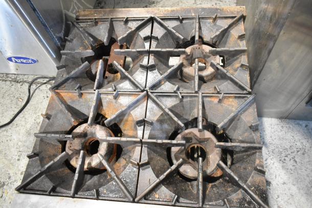 Radiance Stainless Steel Commercial Countertop Gas Powered 4 Burner Range. - Image 6 of 8