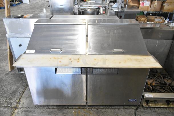 2019 Atosa MSF8307GR Stainless Steel Commercial Sandwich Salad Prep Table Bain Marie Mega Top on Commercial Casters. 115 Volts, 1 Phase. - Image 1 of 10